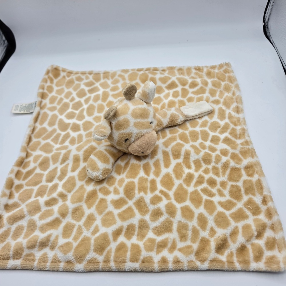 Carters Lovey Security Blanket Plush Giraffe Brown And Cream